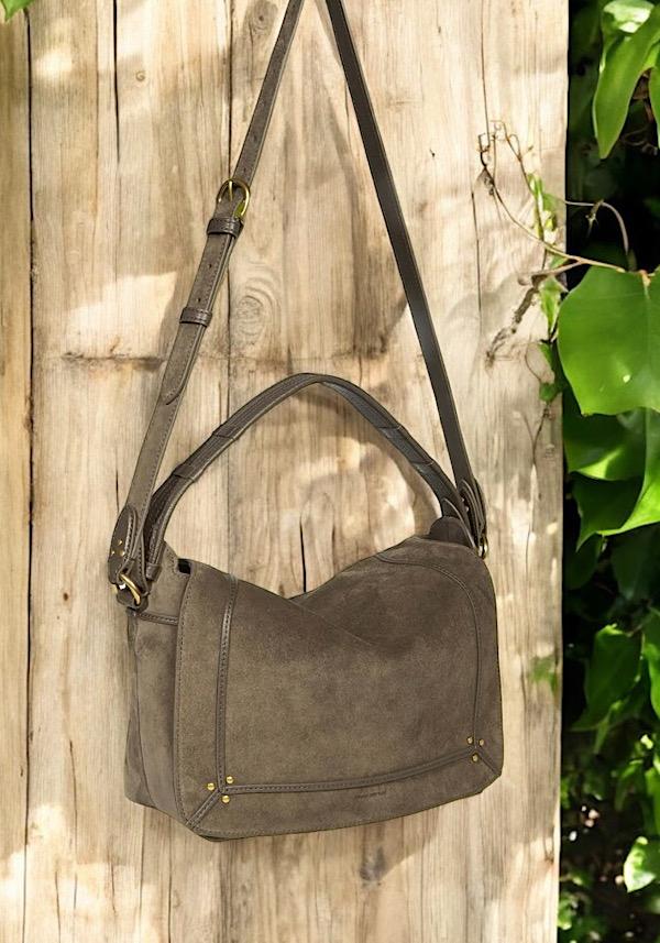 Rose & Lini JÉRÔME DREYFUSS “PEPITO M” SAVANE SUEDE LEATHER BAG