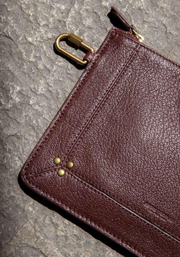 Rose & Lini JÉRÔME DREYFUSS “POPOCHE M” BORDEAUX GRAIN POUCH