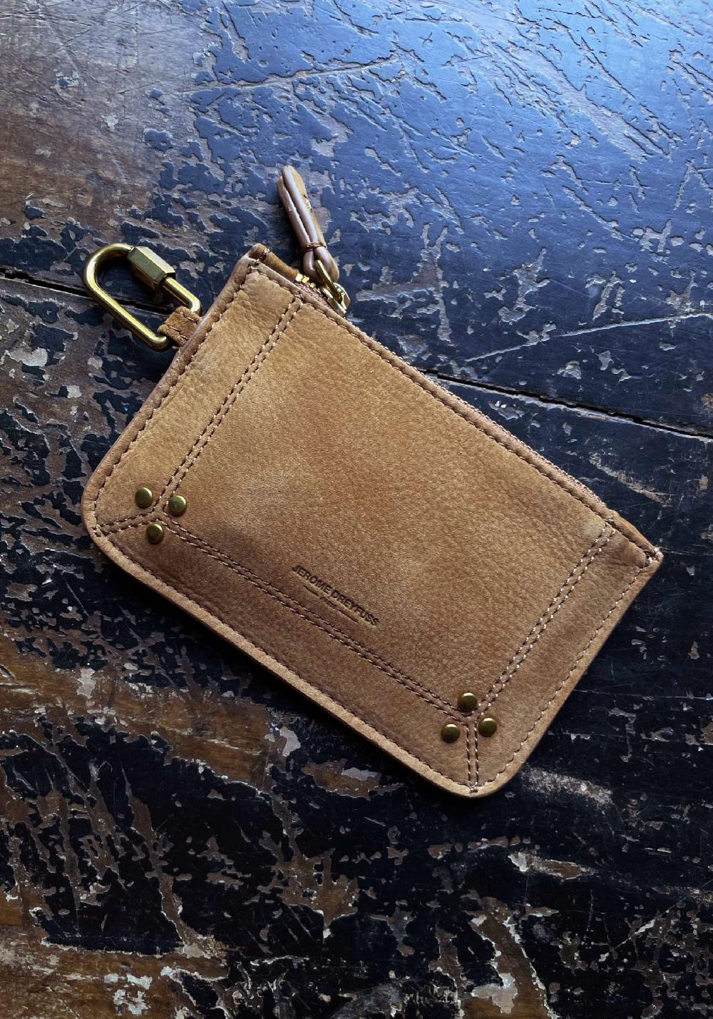 Rose & Lini JÉRÔME DREYFUSS “POPOCHE XS” TABAC SUEDE POUCH