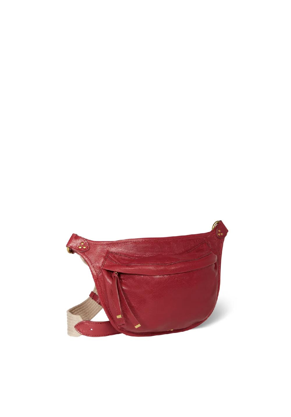 Rose & Lini JÉRÔME DREYFUSS “STAN BANANE” RUBY LEATHER BAG