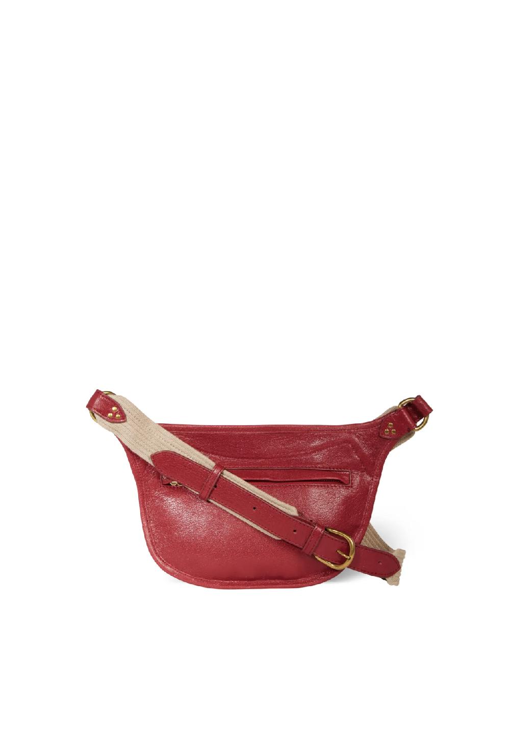 Rose & Lini JÉRÔME DREYFUSS “STAN BANANE” RUBY LEATHER BAG