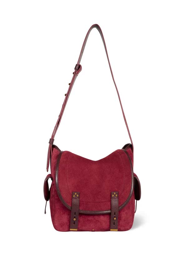 Rose & Lini JÉRÔME DREYFUSS “STAN L” BURGUNDY SHOULDER BAG