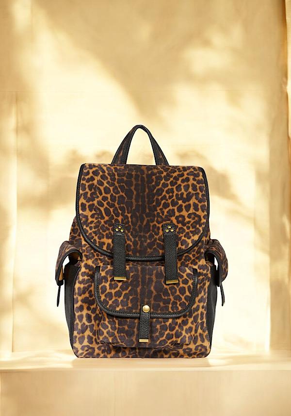 Rose & Lini JÉRÔME DREYFUSS “STAN” LEOPARD SUEDE LEATHER BACKPACK