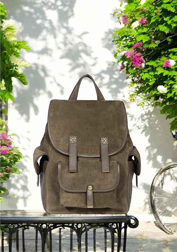 Rose & Lini JÉRÔME DREYFUSS “STAN” SAVANE SUEDE LEATHER BACKPACK