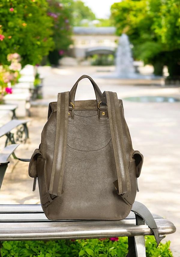 Rose & Lini JÉRÔME DREYFUSS “STAN” SAVANE SUEDE LEATHER BACKPACK