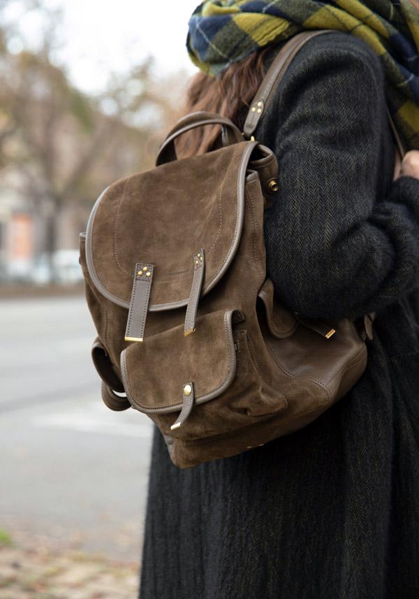 Rose & Lini JÉRÔME DREYFUSS “STAN” SAVANE SUEDE LEATHER BACKPACK