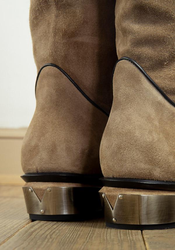 Rose & Lini KATE CATE SUEDE LEATHER “STELLA ROCK” BROWN BOOTS