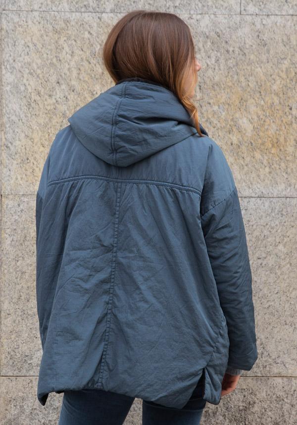 Rose & Lini KIMONORAIN REVERSIBLE “BASIC” JACKET LEAD & BLACK