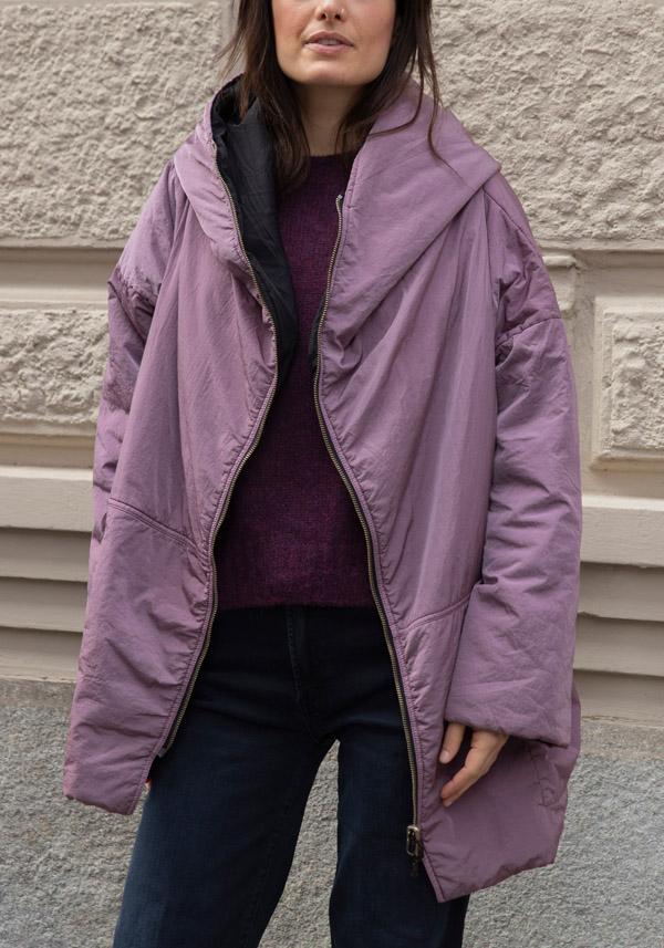 Rose & Lini KIMONORAIN REVERSIBLE “BASIC” JACKET POWDER & BLACK