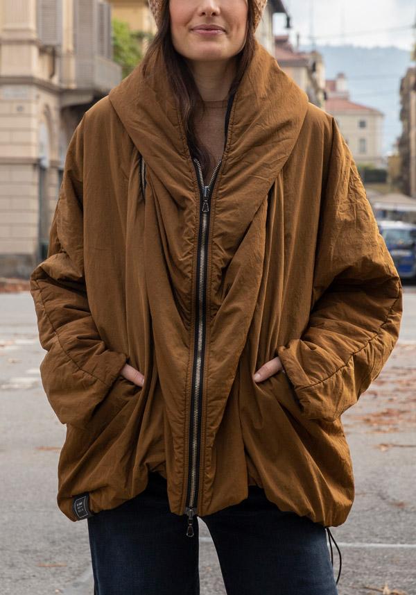 Rose & Lini KIMONORAIN REVERSIBLE “KIMONO HOODIE” JACKET TOFFEE & BLACK