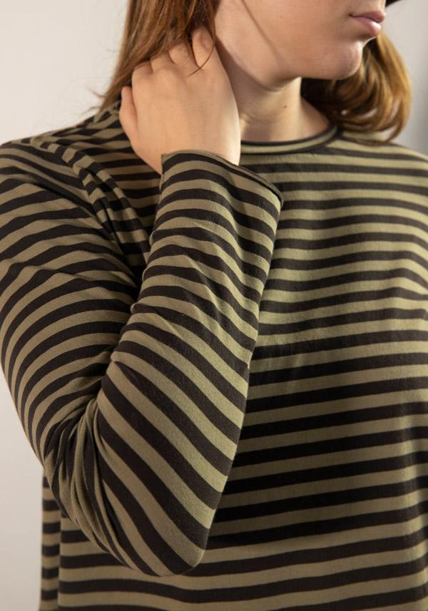 Rose & Lini LABO ART COTTON “JEPPE” BONSAI STRIPED T-SHIRT