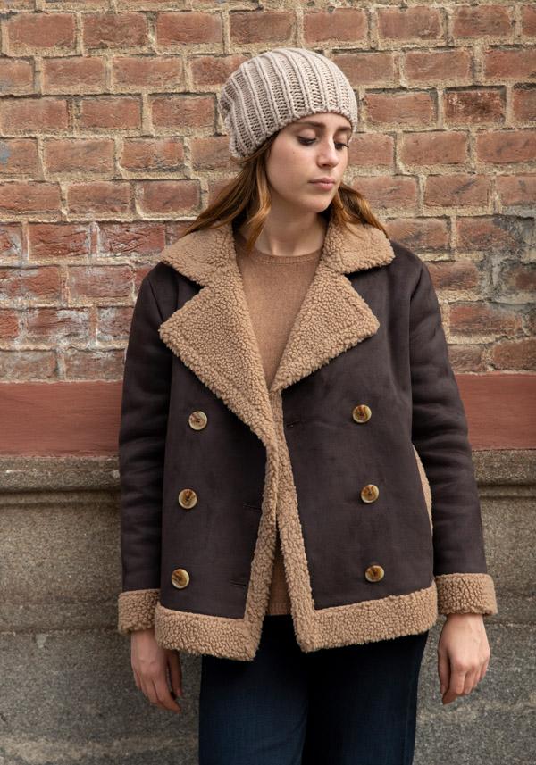 Rose & Lini LEON & LULU “CABAN 6 BUTTON” ESPRESSO & CREAM JACKET