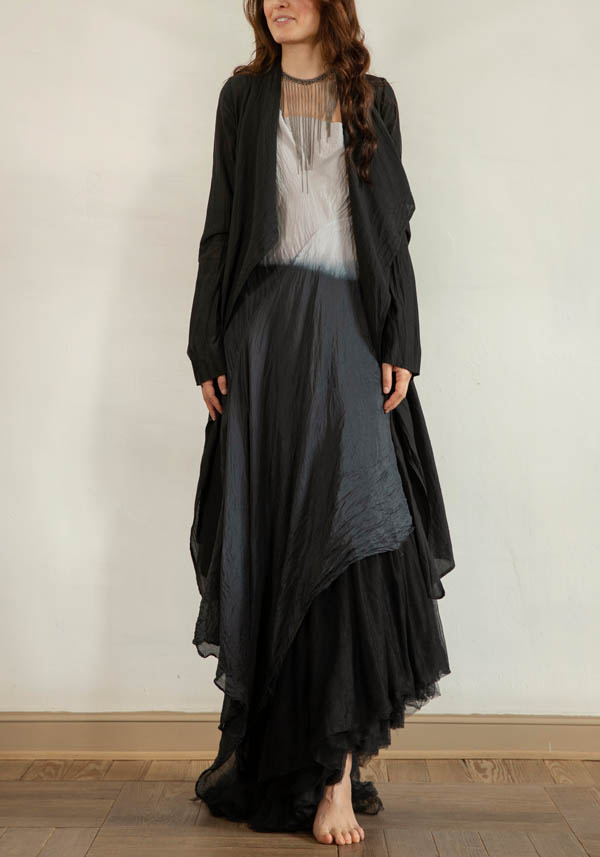 Rose & Lini MARC LE BIHAN COTTON & LINEN “GILET 2658” BLACK