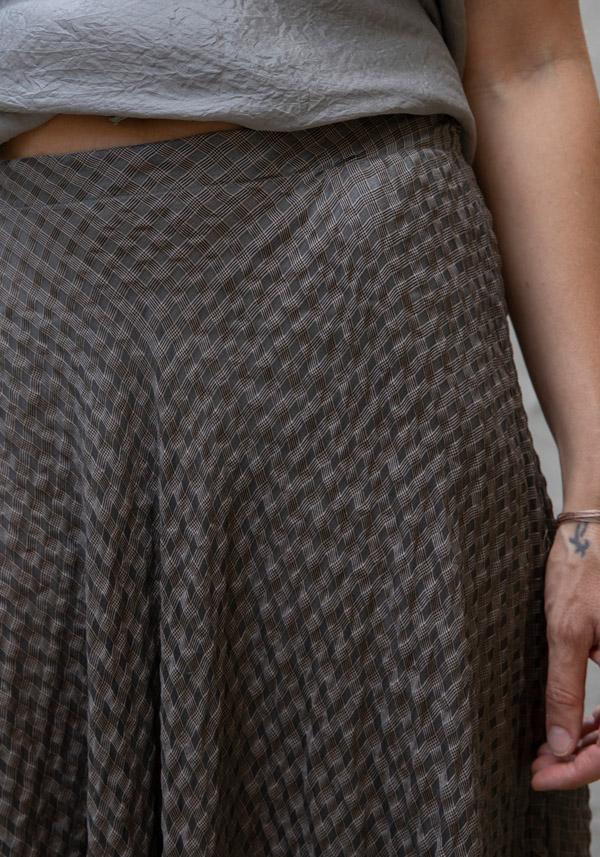 Rose & Lini MARC LE BIHAN COTTON & SILK “SKIRT 2505” PATTERN GREY