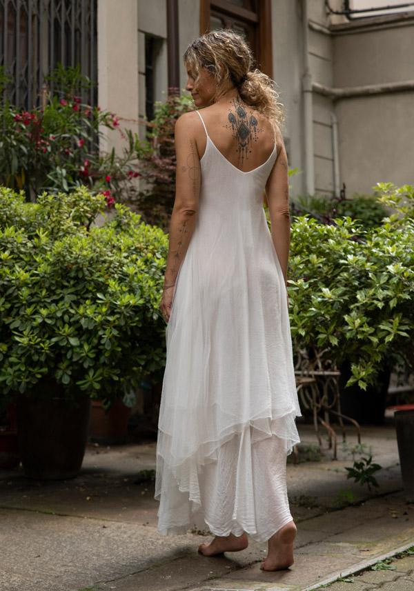 Rose & Lini MARC LE BIHAN PEARL WHITE “EVASEE 2184” DRESS