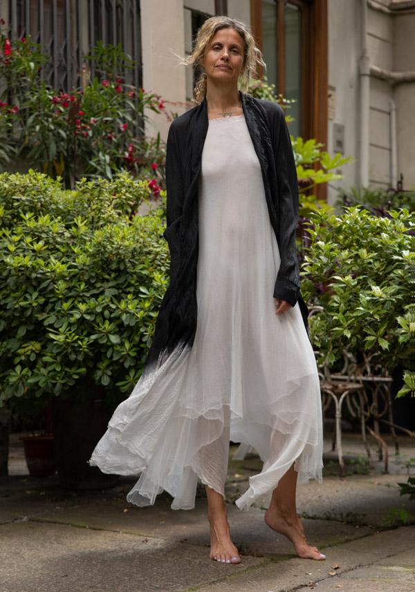 Rose & Lini MARC LE BIHAN PEARL WHITE “EVASEE 2184” DRESS