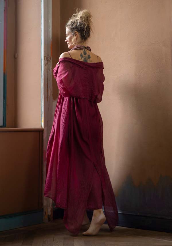 Rose & Lini MARC LE BIHAN RASPBERRY SILK “IMPER 2300” LONG JACKET