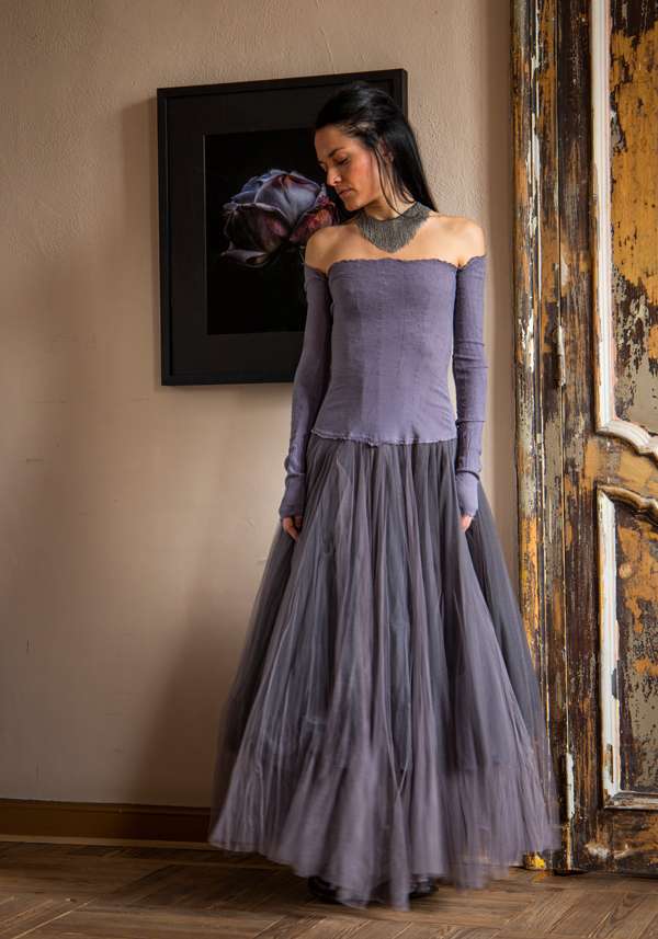 Rose & Lini MARC LE BIHAN “ROBE 21908” LILAC MAXI DRESS
