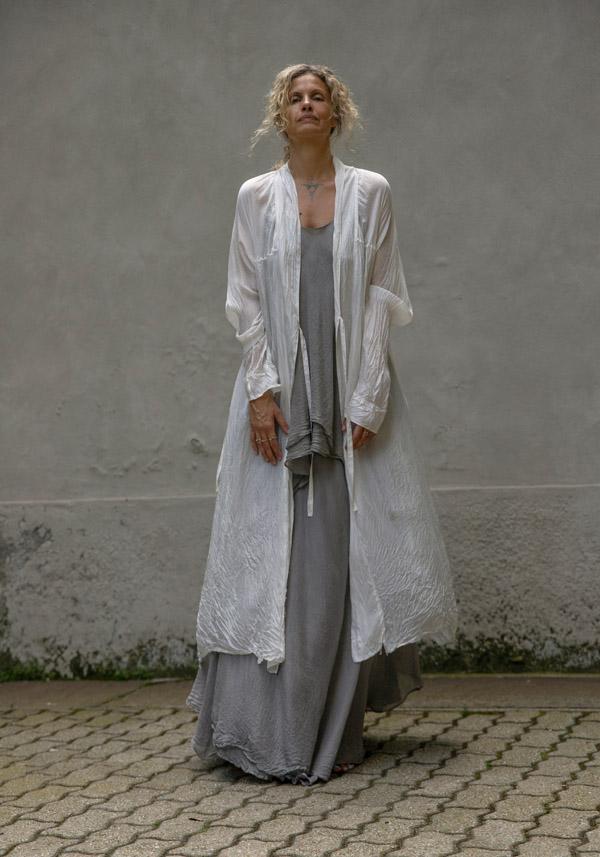 Rose & Lini MARC LE BIHAN SILK CRAIE WHITE “IMPER 2300” LONG JACKET