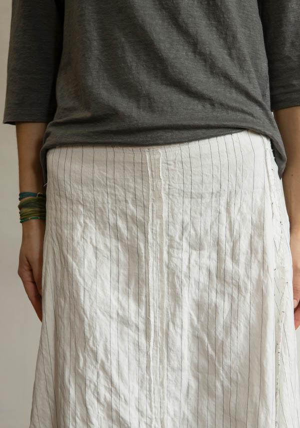 Rose & Lini MARC LE BIHAN WHITE COTTON & HEMP “JUPE 2550” SKIRT
