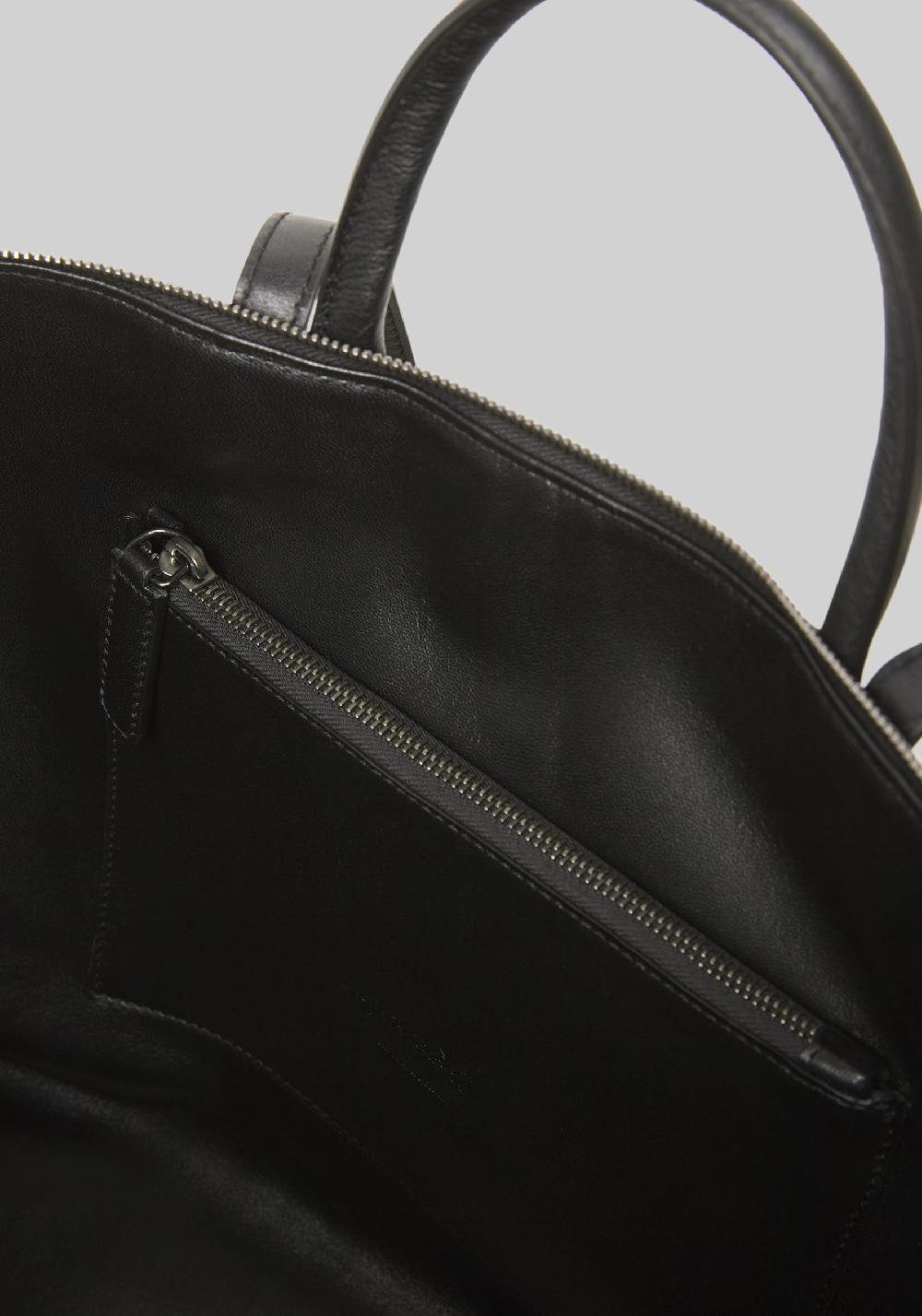 Rose & Lini MARSÈLL “4 IN ORIZZONTALE” BLACK LEATHER BAG
