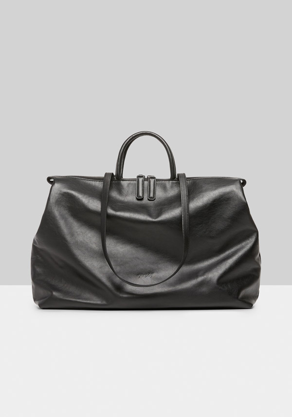 Rose & Lini MARSÈLL “4 IN ORIZZONTALE” BLACK LEATHER BAG