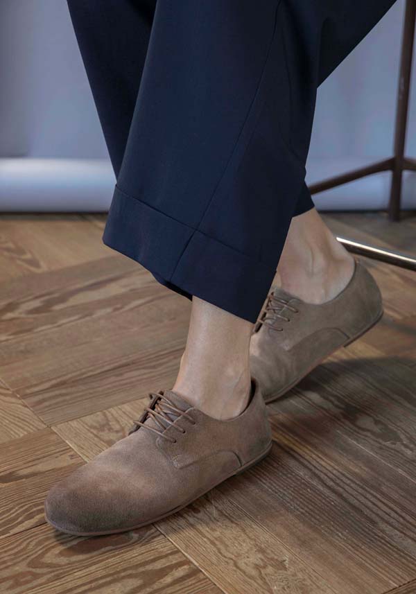 Rose & Lini MARSÈLL “STECCO BLOCCO” HAZELNUT SUEDE LEATHER SHOES