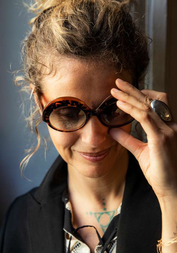 Rose & Lini MICHEL KLEIN “LOLA” OVERSIZE TURTLE SUNGLASSES