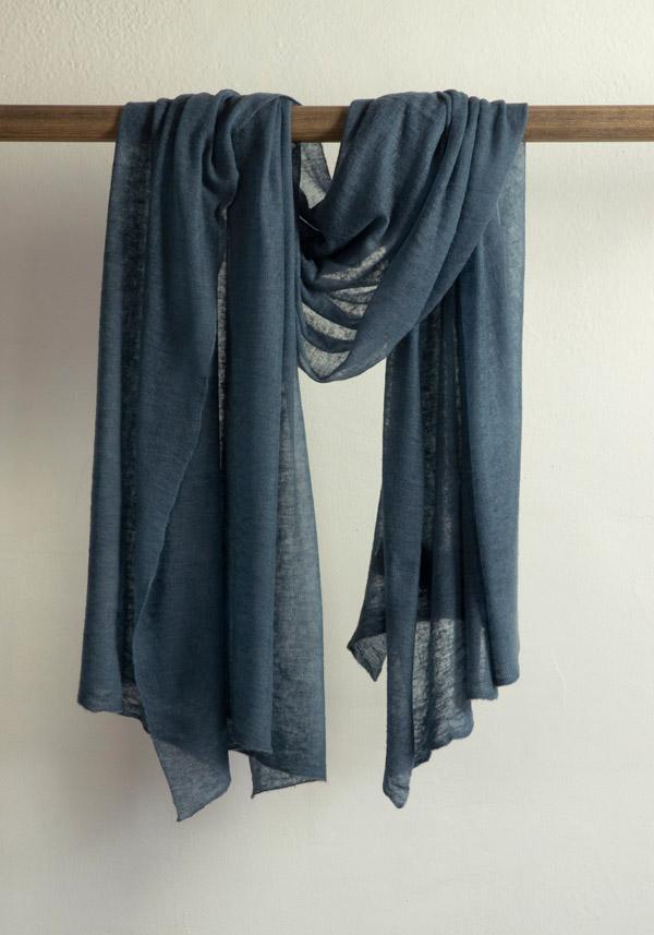 Rose & Lini MIRROR IN THE SKY CASHMERE “CLOUD KNITTED PLAIN” STORM SHAWL