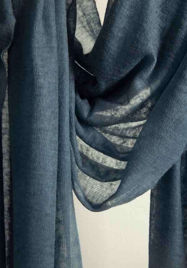 Rose & Lini MIRROR IN THE SKY CASHMERE “CLOUD KNITTED PLAIN” STORM SHAWL