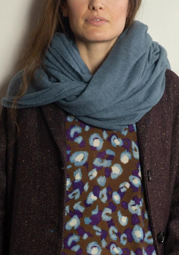 Rose & Lini MIRROR IN THE SKY CASHMERE “CLOUD KNITTED PLAIN” STORM SHAWL