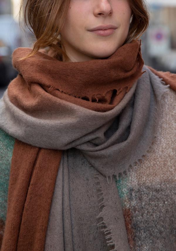 Rose & Lini MIRROR IN THE SKY CASHMERE “OPEN KNITTED DEGRADEE” HELMET & WILLOW