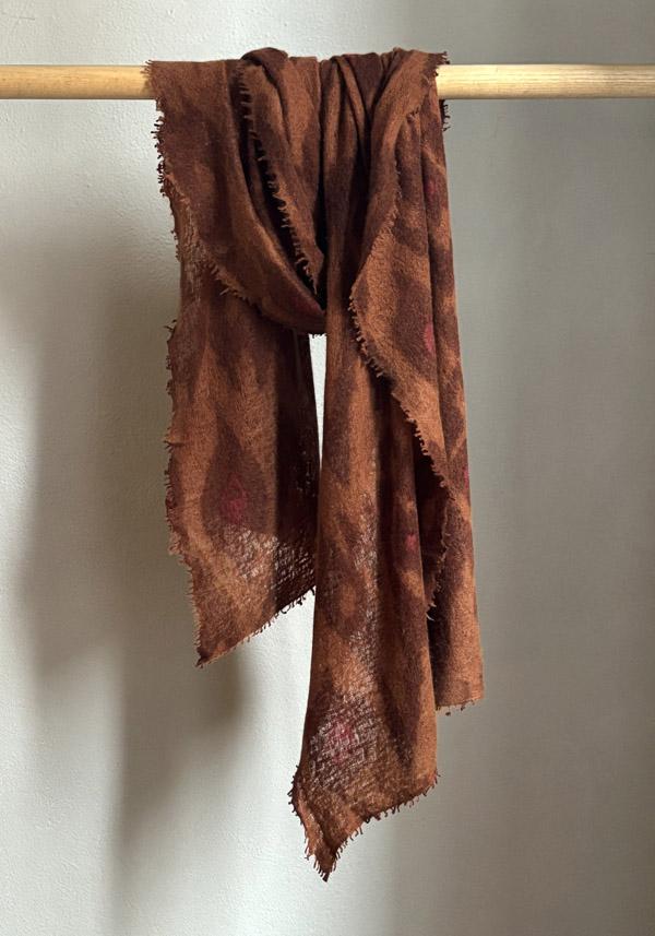 Rose & Lini MIRROR IN THE SKY CASHMERE “OPEN KNITTED PRINT” COB & WILLOW SCARF