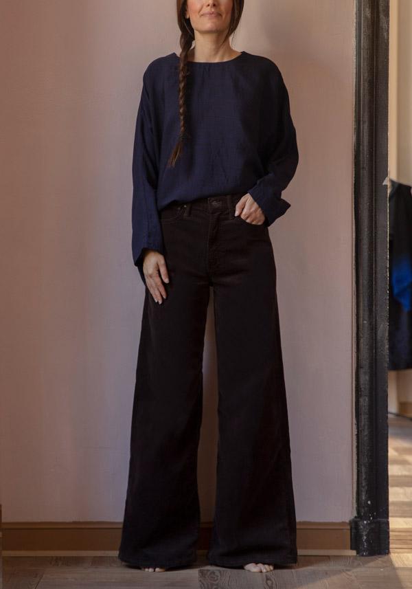 Rose & Lini MOTHER DENIM “THE DITCHER ROLLER ZIP SNEAK” ESPRESSO JEANS