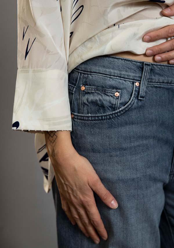 Rose & Lini MOTHER DENIM “THE DODGER ANKLE” BLACK JEANS