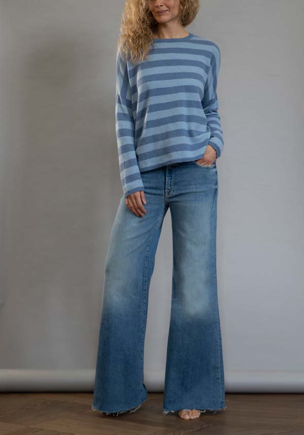 Rose & Lini MOTHER DENIM “THE ROLLER FRAY” DENIM BLUE JEANS
