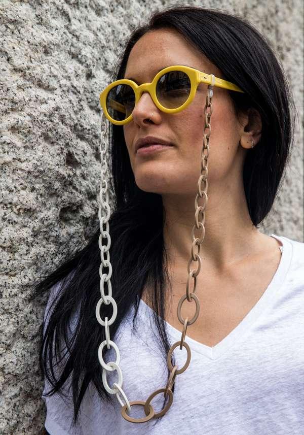 Rose & Lini ORRIS LONDON “SMILEY CHAIN” MILK GLASSES CHAIN