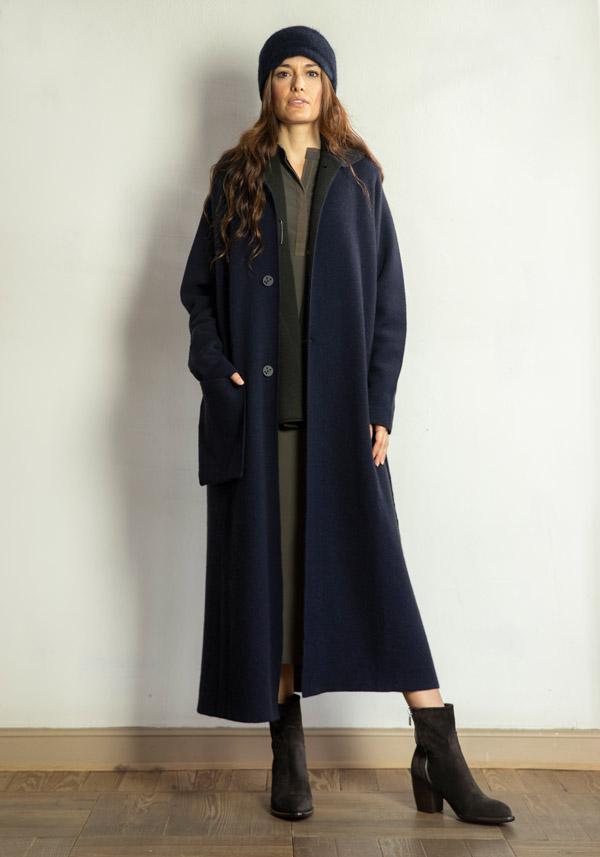 Rose & Lini OYUNA REVERSIBLE CASHMERE “COAT OLAMU” FOREST & OCEAN