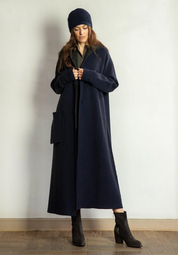 Rose & Lini OYUNA REVERSIBLE CASHMERE “COAT OLAMU” FOREST & OCEAN