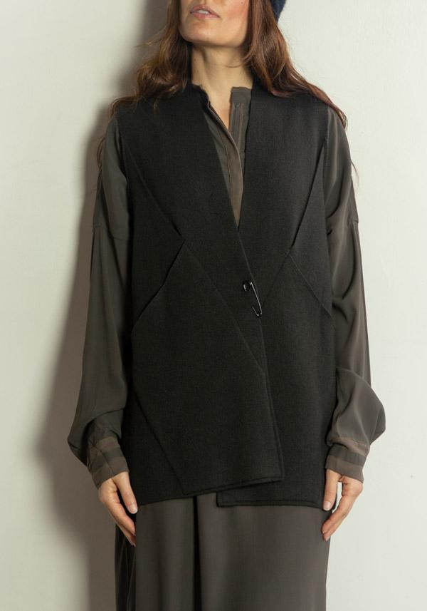 Rose & Lini OYUNA REVERSIBLE CASHMERE “JACKET MUNDAT” FOREST & OCEAN