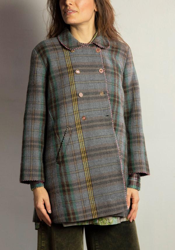 Rose & Lini PERO WOOL & SILK REVERSIBLE “JACKET FLL01” STONE GREY