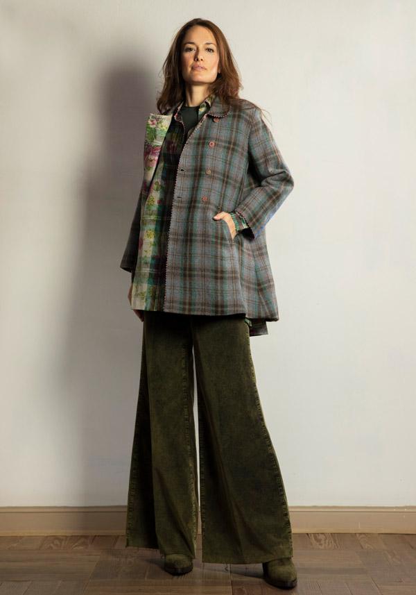 Rose & Lini PERO WOOL & SILK REVERSIBLE “JACKET FLL01” STONE GREY