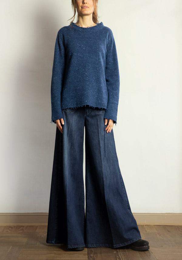 Rose & Lini PS. DON’T FORGET ME “GRACE” DENIM WIDE LEG JEANS