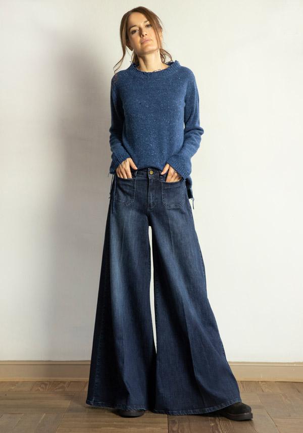 Rose & Lini PS. DON’T FORGET ME “GRACE” DENIM WIDE LEG JEANS