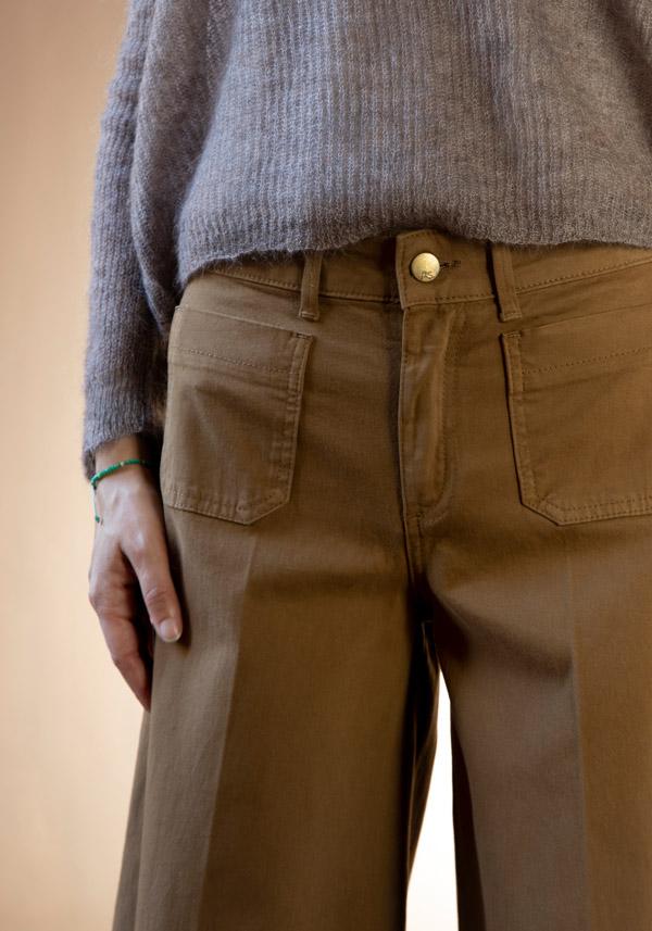 Rose & Lini PS. DON’T FORGET ME “GRACE DYED” WIDE LEG JEANS VIGOGNA