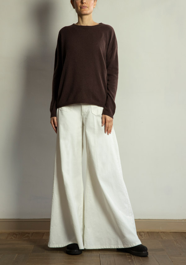 Rose & Lini PS. DON’T FORGET ME “GRACE DYED” WIDE LEG PANTS MILK