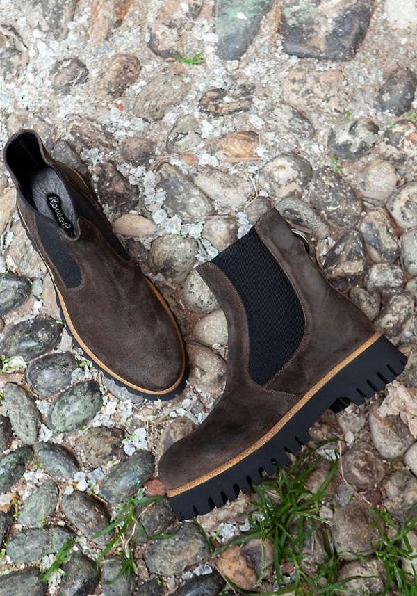 Rose & Lini ROCCO P. “TRONCH 13603” SUEDE CHOCO ANKLE BOOTS