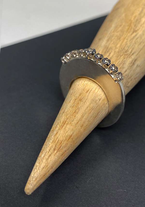 Rose & Lini ROSAMARIA “BRENNON” COGNAC DIAMONDS SILVER RING