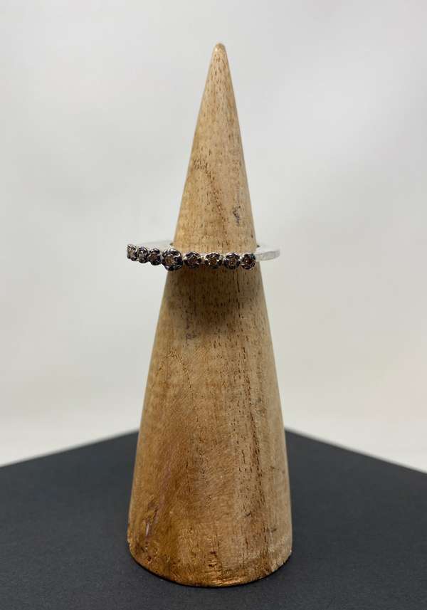 Rose & Lini ROSAMARIA “BRENNON” COGNAC DIAMONDS SILVER RING