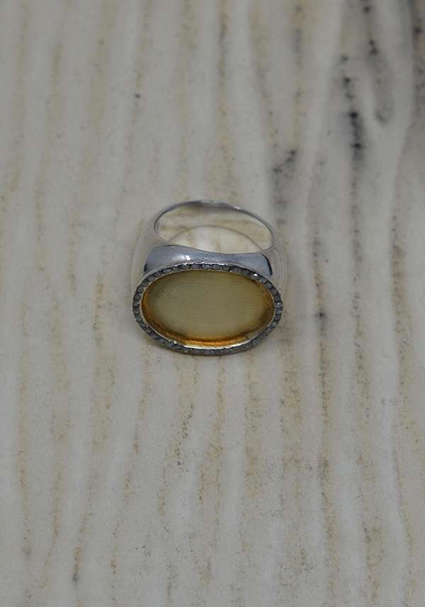 Rose & Lini ROSAMARIA SILVER GOLD & DIAMONDS “AMANI” RING